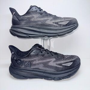 HOKA CLIFTON 9 WIDE BLACK
